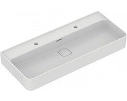 Ideal Standard Strada II wastafel 100x43cm keramiek 2 kraangaten met overloop wit
