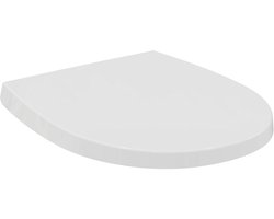 Ideal Standard - Universeel, universele ovale wc-bril, afgerond met langzame sluiting, antibacterieel, snelspanner, urea, wit