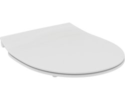 Ideal Standard - Universeel, universele wc-bril ovaal, wc-bril afgerond met langzame sluiting, antibacterieel, snelspanner, urea, wit