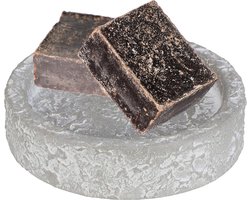 Ideas4seasons Amberblokjes/geurblokjes cadeauset - musk geur - inclusief schaaltje