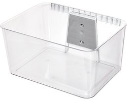 iDesign - iD Wallspace Opbergbak L met Muurbeugel - Gerecycled Kunststof - Transparant