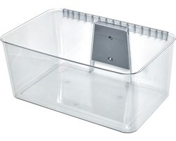 iDesign - iD Wallspace Opbergbak XL met Muurbeugel - Gerecycled Kunststof - Transparant