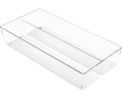 iDesign Ladebak 2-vaks 40,5 cm diep en 8 cm hoog - Linus