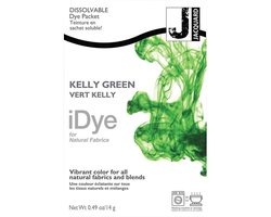 iDye Textielverf Grasgroen - Kledingverf - Stoffenverf - Voor Katoen Zijde Linnen en Rayon - 14 gram