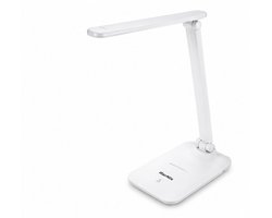 IfarNix Draadloze LED Bureaulamp - Oplaadbaar - Touch Dimbaar - 3 Lichtkleuren - 3000K-6500K - 1200mAh Accu - Verstelbaar - Wit