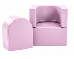 IGLU Relax Speelbank 3-delig – Kinderfauteuil & Speelset – Lavendel – Multifunctioneel & Modulair Schuim Meubel PINK