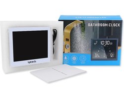 Igoods Badkamerklok - Waterdicht - Doucheklok - Siliconen zuiger - Wit - Temperatuur - Aftelfunctie