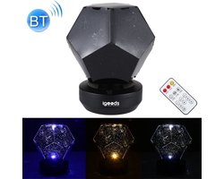 Igoods Sterrenhemel Projectie Lamp - Thuis Planetarium Projector - Nachtlampje met USB - Sterrenhemel Feestverlichting voor Slaapkamer/Spelkamers/Thuisbioscoop/Nachtverlichting Sfeer - Zwart