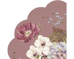 IHR Ronde servetten - Belles Fleurs Old Rose