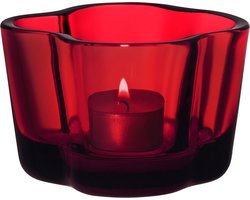 Iittala Alvar Aalto Theelichthouder – Waxinelichthouder voor Sfeerlicht – Cranberry Rood – 60mm