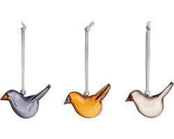 Iittala Birds by Toikka Glazen mini vogel mix set van 3