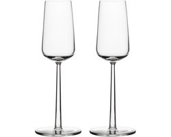 Iittala Essence - Champagneglazen – Champagneglas op Voet - Transparant - 21 cl – Set van 2 Glazen