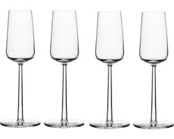 Iittala Essence - Champagneglazen – Champagneglas op Voet - Transparant - 21 cl – Set van 4 Glazen