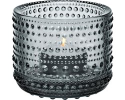 Iittala Kastehelmi Theelichthouder / Kaarshouder / Waxinelichthouder Glas - Sfeerlicht - Grijs - 64mm - 1 Stuk