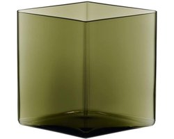 Iittala Vaas - Decoratieve Vaas - Woonkamer Decoratie - Mondgeblazen Glas - 205 x 180 mm - Mosgroen