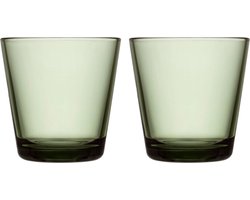 Iittala Waterglazen Kartio - Pine Green - 210 ml - 2 Stuks