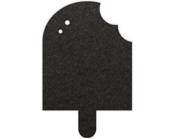 IJs vilt onderzetter - Zwart - 6 stuks – 100 x 75 mm – IJs vorm - Glas onderzetter - Cadeau - Woondecoratie - Woonkamer - Tafelbescherming - Onderzetters Voor Glazen - Keukenbenodigdheden - Woonaccessoires - Tafelaccessoires