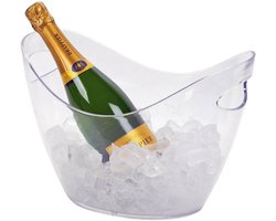 IJs/drank koelemmer met handvat transparant - Dranken/champagne koelers