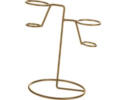 IJshoorntjes Houder - Kegelstandaard Display - Feestelijke Presentatie - IJzeren Kunst - 19 x 24 x 19 cm - Goud