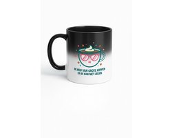 Ik Hou Van Grote Koppen Magic Mug - Koffiemok met Verborgen Design