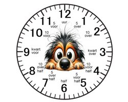 ik leer klokkijken klok - kinderklok - leuk klokkijken - leren klokkijken