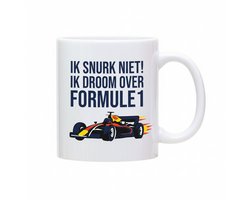 “Ik Snurk Niet! Ik Droom Over Formule 1” Racing Auto Mok – Grappig Cadeau voor F1 Fans – 330 ml Keramische Koffiemok