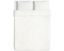 IKEA ÄNGSLILJA Beddengoed 200x200 cm, Katoen, Wit, 2 Kussenslopen 50x60 cm