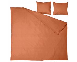 IKEA ÄNGSLILJA Beddengoed Set Roodbruin 200x200 cm + 2 Kussenslopen