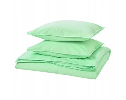 IKEA Ängslilja Dekbedovertrek Set Lichtgroen Katoen 200x200cm