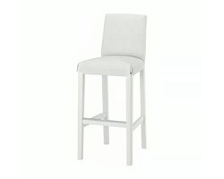 IKEA Bergmund barkruk met rugleuning, wit, 75 cm zithoogte