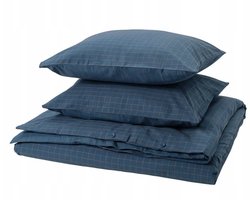 IKEA DOFTAKLEJA Dekbedovertrek Set Marineblauw 200x200/50x60 Katoen