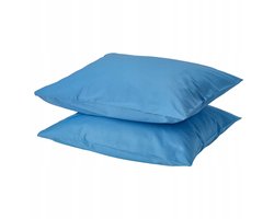 IKEA DVALA Kussensloop Blauw Katoen 50x60 cm - 2 st