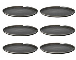 IKEA GLADELIG Bordjes, Donkergrijs, 20 cm, 6 Stuks
