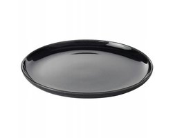 IKEA Gladelig Dinerbord Donkergrijs 25 cm - Uniek Handgemaakt Design