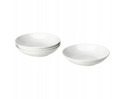 IKEA GODMIDDAG Diep Bord Wit Steengoed 23 cm - Stijlvol en Duurzaam