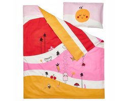 IKEA GRONFINK Kinderbeddengoedset 110x125/35x55 cm - Strepen