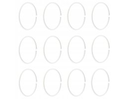 IKEA HASSJÖN Douchegordijnringen, Wit, 12 stuks