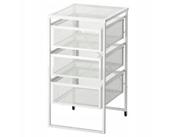 IKEA LENNART Witte Ladekast op Wielen - 3 Lades
