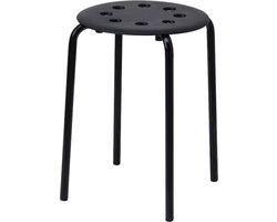 Ikea MARIUS Kruk, Stapelstoel, zwart, 45 cm