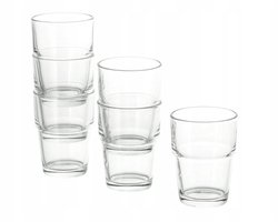 IKEA REKO Glazen 17 cl - Set van 6 - Stapelbaar
