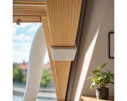 IKEA SCHOTTIS Jaloezie Bevestiging Voor VELUX Dakraam - 2 Stuks - VELUX Dakraam Beugels - Raamclip Voor IKEA SCHOTTIS Plisségordijn - Dakraam Jaloezie Houder - Montage Zonder Boren - Stevige Bevestiging - Raamdecoratie Accessoire - Wit