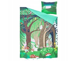 IKEA SKOGSDUVA Kinderbeddengoed 150x200 cm - Bosdieren Print