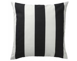 IKEA SLÅNHÖSTMAL Sierkussenhoes Zwart Wit Streep 50x50 cm