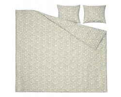 IKEA Sorgmantel Dekbedovertrek Set 200x200 Wit/Groen - Botanisch