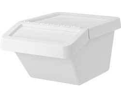 IKEA SORTERA Afvalbak met deksel wit 37L