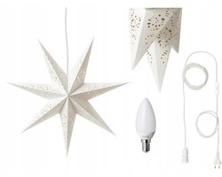 IKEA STRALA hanglamp ster 70cm wit - Compleet met LED