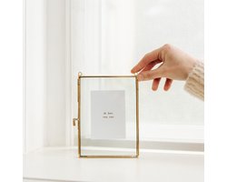 IKPAKJEIN – Gouden lijst – ‘Ik hou van ons’ - Goudfolie – Cadeautje - Gezin - Liefde - Jubileum - Trouwdag – Brievenbus cadeau