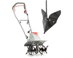 IKRA elektrische tuinfrees FEM 1500, 1.500 W, werkbreedte van 17 tot 45 cm en werkdiepte tot 23 cm, met aanaardploeg