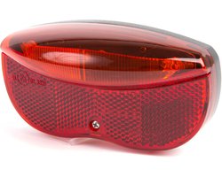 Ikzilight Achterlicht met 3 LED's - 50mm montage - Batterij - IPX4 waterdicht - Zichtbaar tot 1000 meter