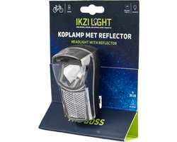 Ikzilight Koplamp met krachtige LED en reflector - 30 Lux - Zichtbaar tot 1200 meter - Voorvorkbevestiging